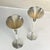 1980s Vintage Contemporary Postmodern Silver Plate Champagne Flutes - a Pair. For Sale - Image 4 of 10