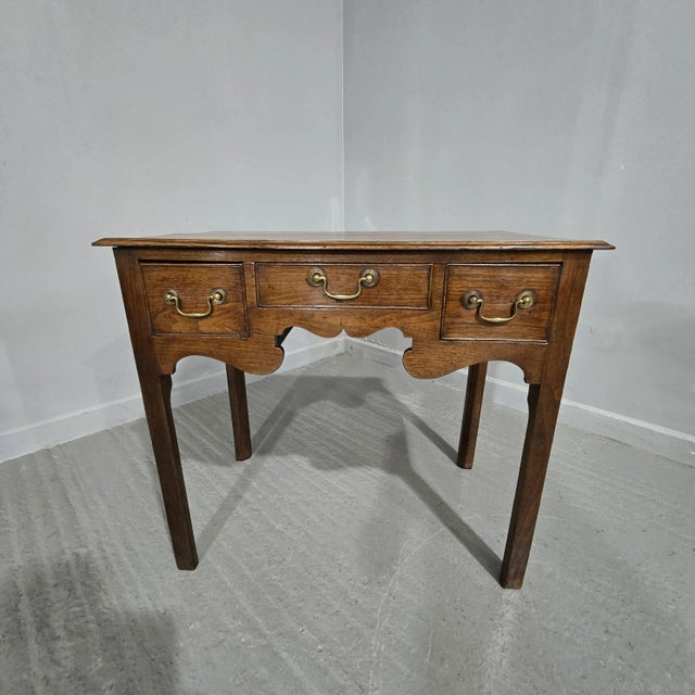 Georgian Oak Lowboy, 1790 For Sale - Image 9 of 9