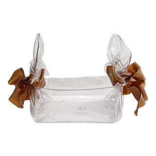 Vintage c.t. Designs Acrylic Ribbon Basket For Sale