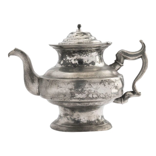 American Pewter Tea Pot, 1820 For Sale