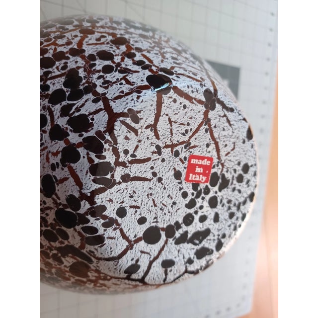 Add timeless Italian elegance to your décor with this vintage Azzurra Vetreria Artistica art glass vase. Expertly handmade...