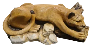 Statue Depicting Cougar in Resin, 1960s