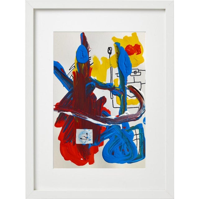 Set of 6 - 11.5' X 14' Framed Abstract Acrylic Paintings 'The Physics' #1 by Diane Grant For Sale - Image 4 of 11