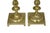 Pair of 1970's vintage seven inch turned solid brass candle holders on square bases. This pair has been polished but will...