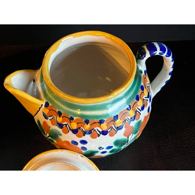 Early 20th Century Signed Ysauro Uriarte Mexican Talavera Sugar and Creamer For Sale - Image 11 of 12