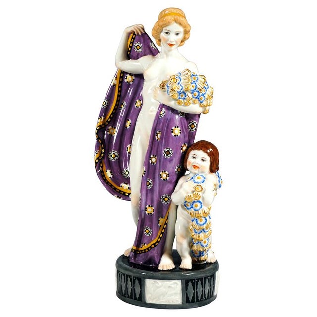 Red Large Art Nouveau Figurine by Emmerich Oehler for Meissen, 1913 For Sale - Image 8 of 8