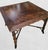 Baker Furniture Company Vintage Stained Tortoiseshell Burnt Bamboo Sqaure Regency British Colonial Card Dining Table For Sale - Image 4 of 10