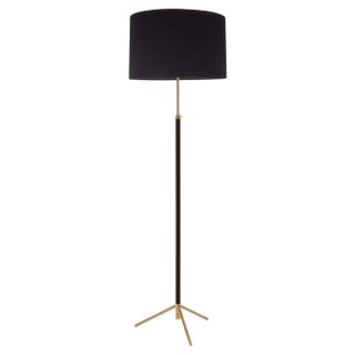 Black and Brass Pie De Salón G2 Floor Lamp by Jaume Sans For Sale