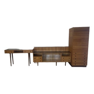 Vintage Modulair Desk Set by Mojmir Pozar for U.P. Zavody and N.P. Bucovice, 1972, Set of 4 For Sale