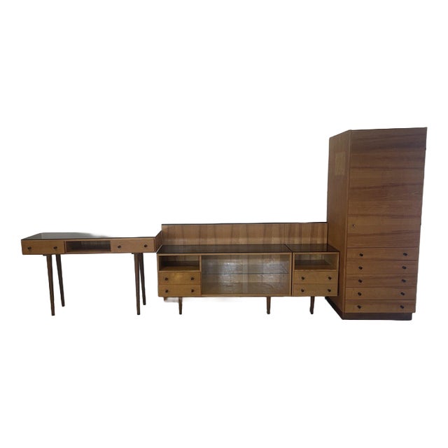 Vintage Modulair Desk Set by Mojmir Pozar for U.P. Zavody and N.P. Bucovice, 1972, Set of 4 For Sale