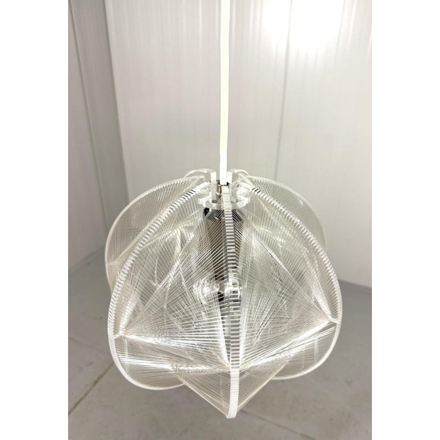 Acrylic Glass Hanging Lamp attributed to Paul Secon for Sompex, 1960s For Sale - Image 15 of 17