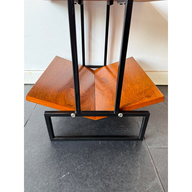 Mid-Century Modern Magazine Table in Wood and Black Metal, 1960s For Sale - Image 6 of 16