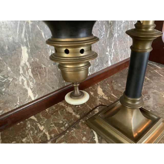 Chapman Manufacturing Company 1970s Mid-Century Modern Chapman Brass 2 Light Desk Lamp For Sale - Image 4 of 14