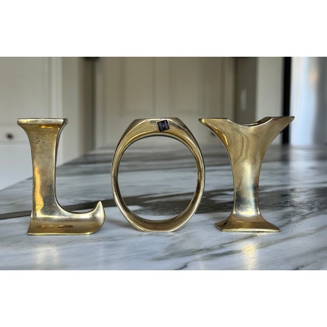 Vintage International Silver Company Solid Brass Candle Holder - Set of 3 For Sale - Image 9 of 14
