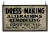 Early 20th Century Seamstress Tin in Wood Frame Trade Sign "Dress Making Alteration Remodeling..." For Sale