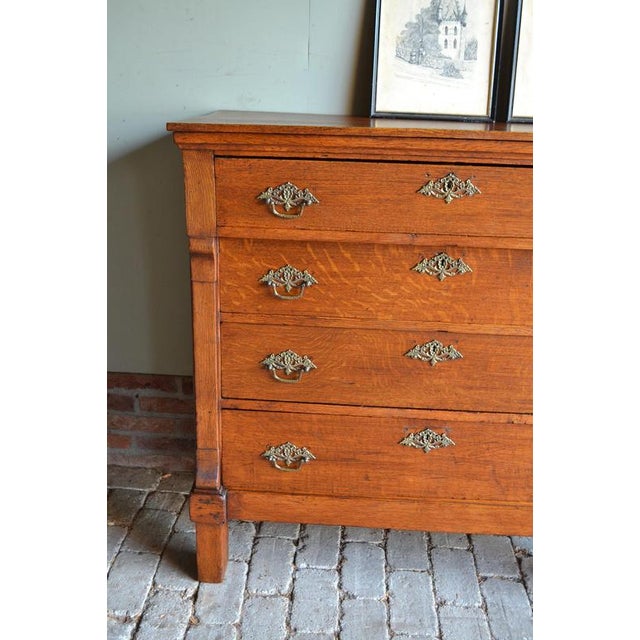 Antique Oak Chest of Drawers For Sale - Image 3 of 10