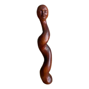 Vintage Modernist Wood Figure by Nimo Mocharnuik