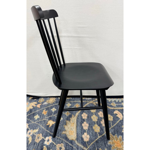 S/4 Williams Sonoma Black Spindle Back Dining Chairs For Sale In New York - Image 6 of 7