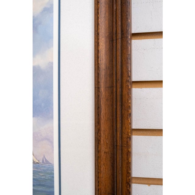 Paint "Buying Oysters at Drum Point" Sailboats Painting Print Signed John M Barber Numbered For Sale - Image 7 of 11