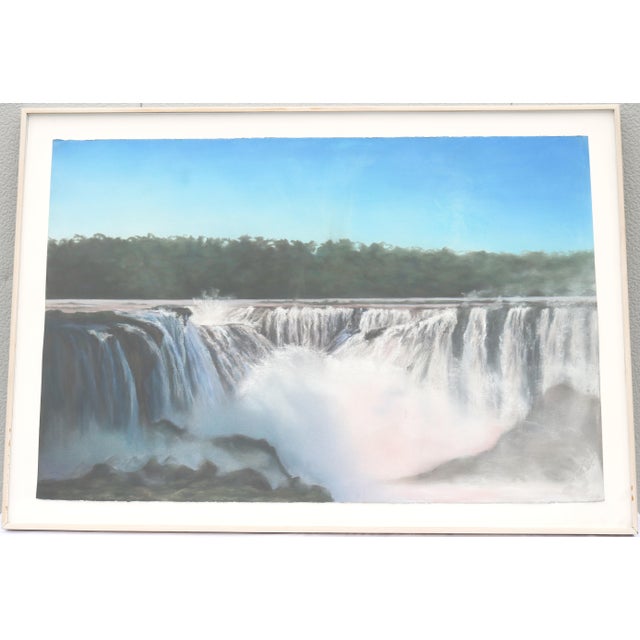 Contemporary 1989 Sharon Frazier Foz Do Iguacu, Brazil Waterfalls Pastel Painting One-of-a-Kind For Sale - Image 3 of 18