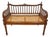 Louis XVI Hand-Carved Bench in style of with Hand-Woven Cane Seat For Sale