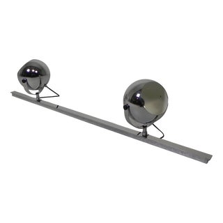 Chrome-Plated Ball Spotlights on Rail, 1950s For Sale