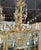 19th C. Italian Tuscan Giltwood and Crystal Chandelier For Sale