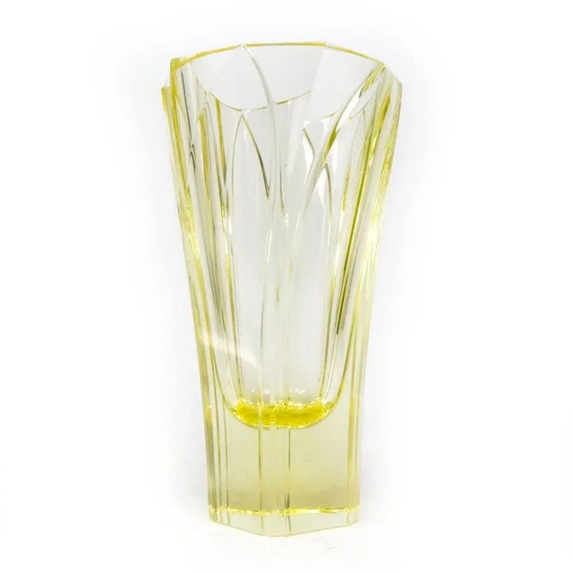 Glass Art Deco Vase from Moser, Czechoslovakia, 1930s For Sale - Image 7 of 8