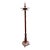Antique Turned Oak Hall Tree Coat Rack With Adjustable Iron Hooks For Sale