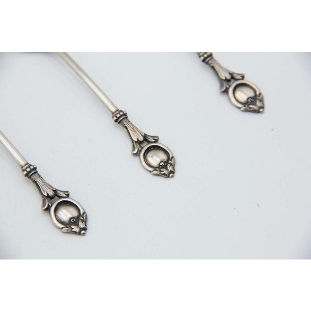 Embossed Teaspoons, Set of 6, in Good conditions.