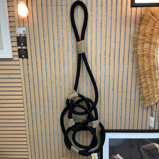 2020s Brazilian Black Rope Wall Sculpture For Sale - Image 5 of 5