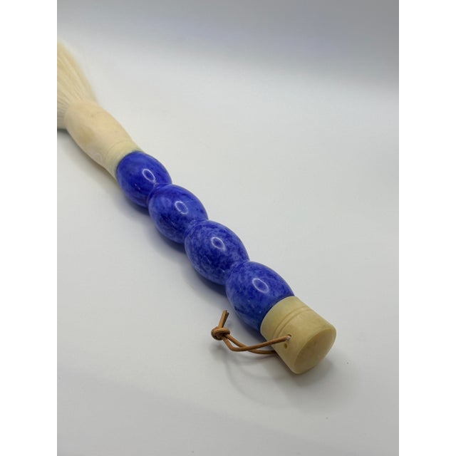Cobalt Blue Oversized Decorative Calligraphy Brush For Sale - Image 4 of 5