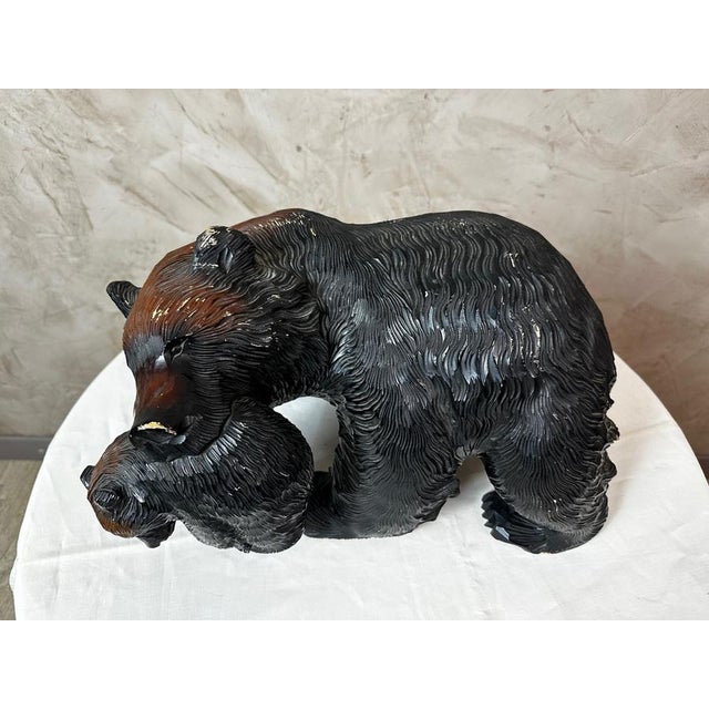 Wood Japanese Wooden Bear, 1960s For Sale - Image 7 of 12