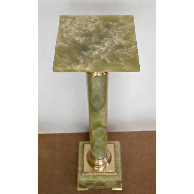 Onyx and Bronze Column, Late 19th Century For Sale - Image 4 of 18