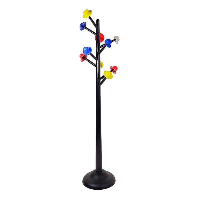 Postmodern Coat Stand Tree of Hats by Ugo Nespolo for Origlia, 1978 For Sale