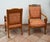 Antique Charles X Armchairs in Elm Briar and Amaranth, France, 19th Century, Set of 2 For Sale - Image 5 of 6