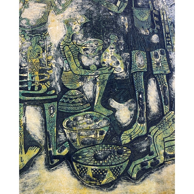 Bruce Onobrakpeya Painting C. 1971 For Sale In San Francisco - Image 6 of 16