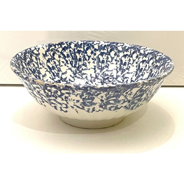 Blue Antique Italian Pottery Blue White Bowl For Sale - Image 8 of 10
