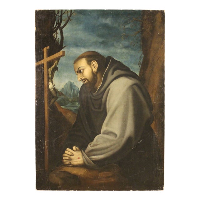 Italian Artist, Saint Francis, 1770, Oil on Canvas For Sale