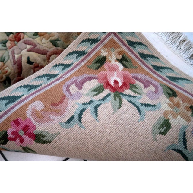 1960s Hand Made Vintage Art Deco Chinese Rug 2' X 4.1' For Sale In New York - Image 6 of 11