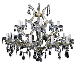 Maria Teresa Chandelier with 18 Lights in Bohemian Crystal, 1950s