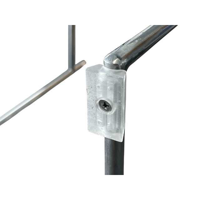 Modern Rattan and Chrome Barstools, Set of Three For Sale - Image 12 of 12