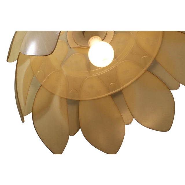 Mid 20th Century Mod Plastic Flower Form Hanging Chandelier For Sale - Image 16 of 18