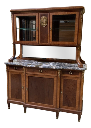 Antique Art Nouveau Display Buffet in Bronze, 1910s