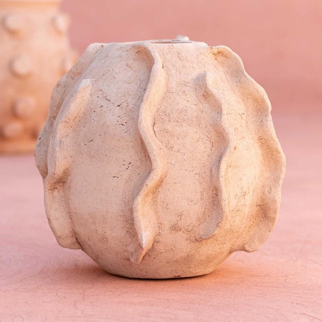 Unglazed Terracotta Sculptural Vase | One of a Kind For Sale - Image 10 of 11