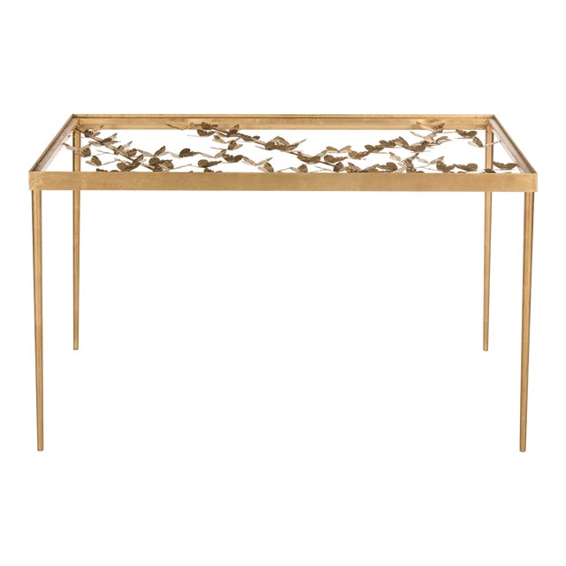 Butterfly Desk in Antique Gold For Sale