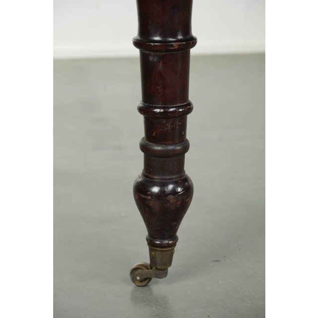 Antique English Writing Desk with Dark Brown Leather Top, 1800s For Sale - Image 11 of 13