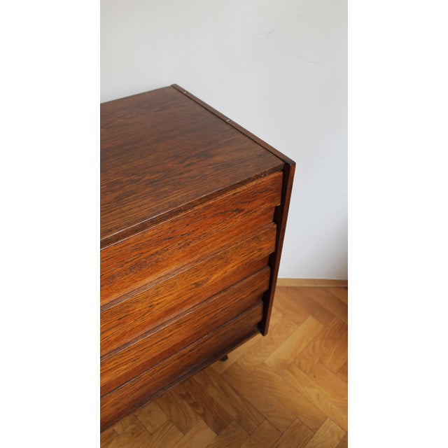 Vintage U-458 Sideboard in Dark Oak by Jiří Jiroutek for Interier Praha, Czechoslovakia, 1972 For Sale - Image 12 of 18