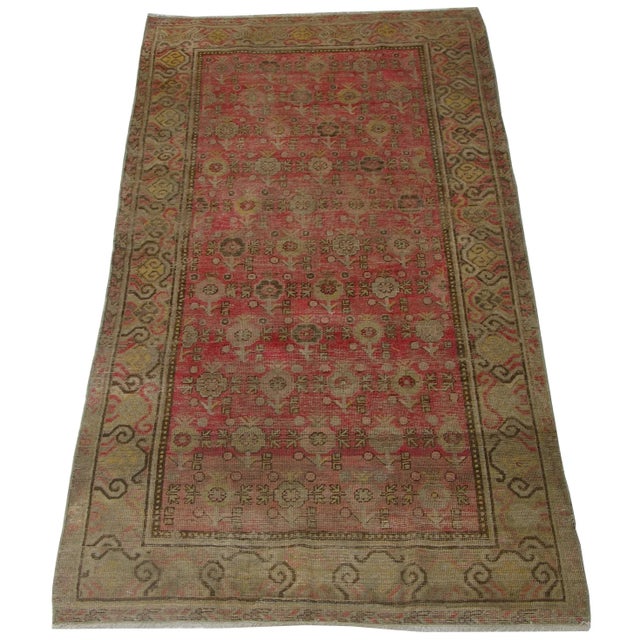 19th Century Floral Style Samarkand Rug For Sale - Image 9 of 9