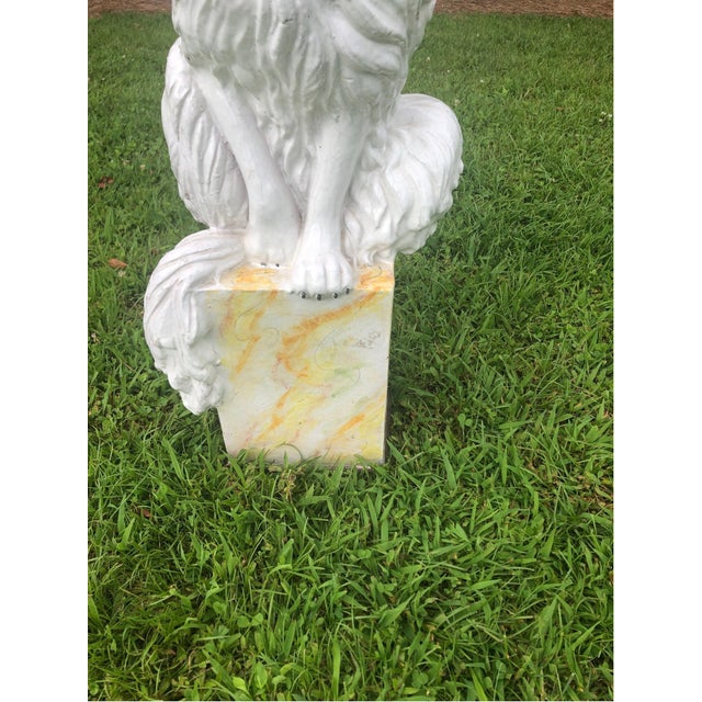 Regal Vintage Glazed Italian Terracotta Cat in a Seated Pose. This gorgeous cat with beautiful expressive green glass eyes...